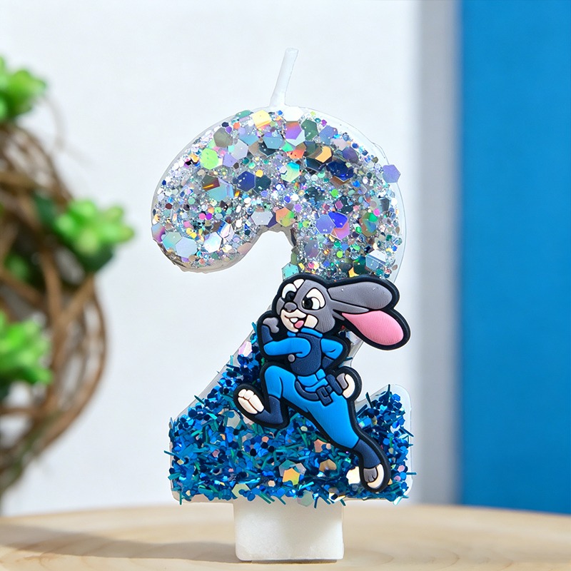 Unity Candle Set - Digital Birthday Candles Cartoon Character Cake