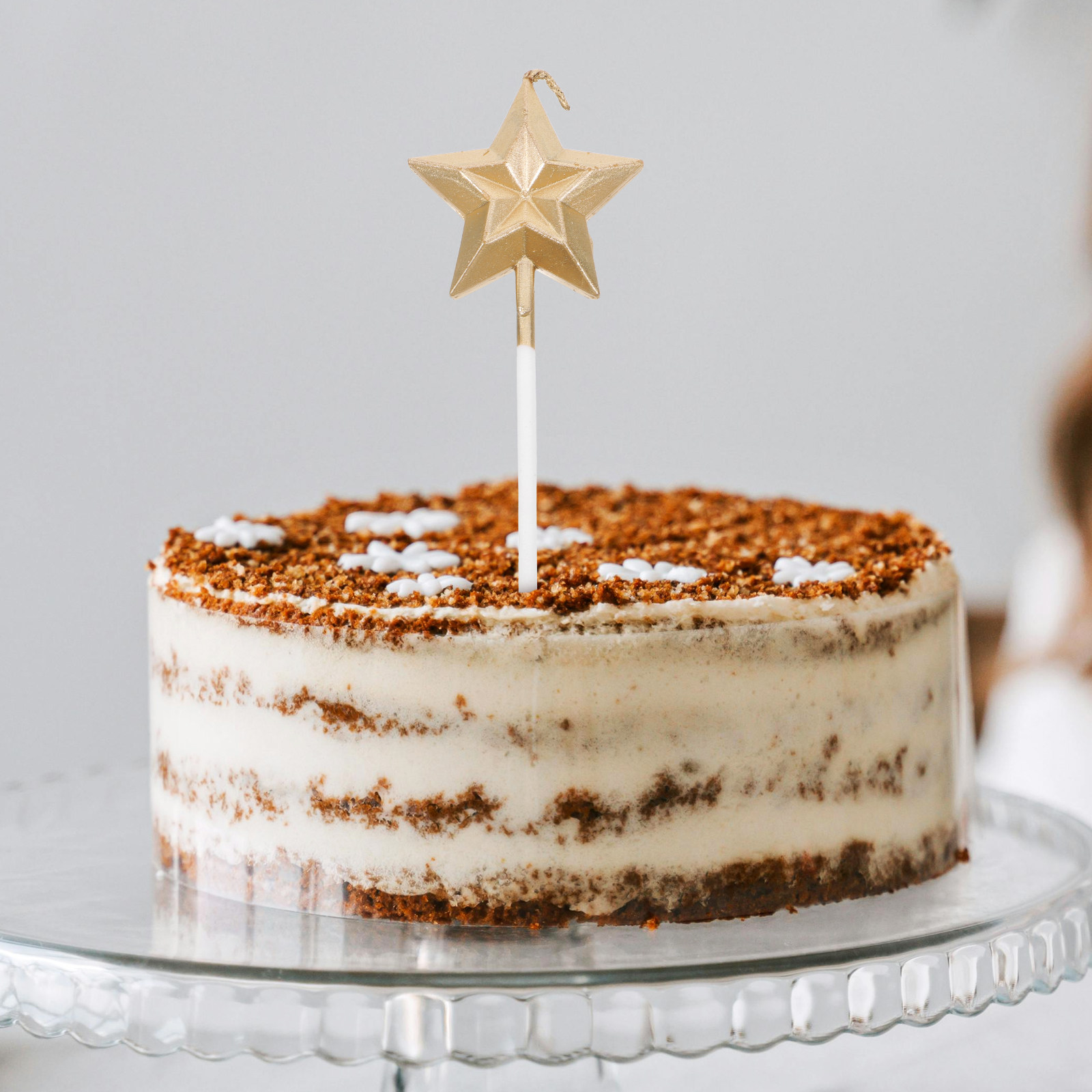 Wedding Decoration Supply - 8Pcs Glitter Metallic Birthday Cake Decor