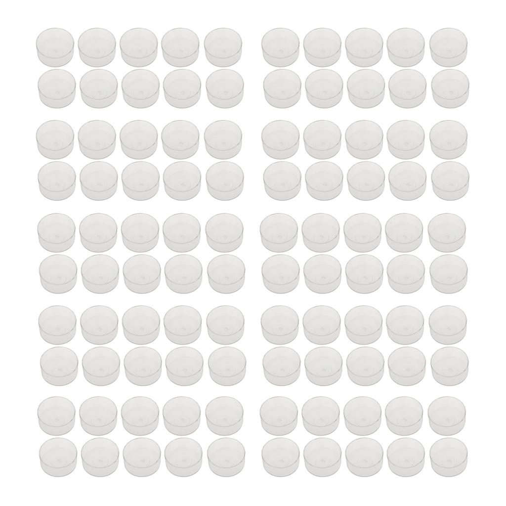 Unity Candle Set - Practical 100 pcs Plastic Transparent Round