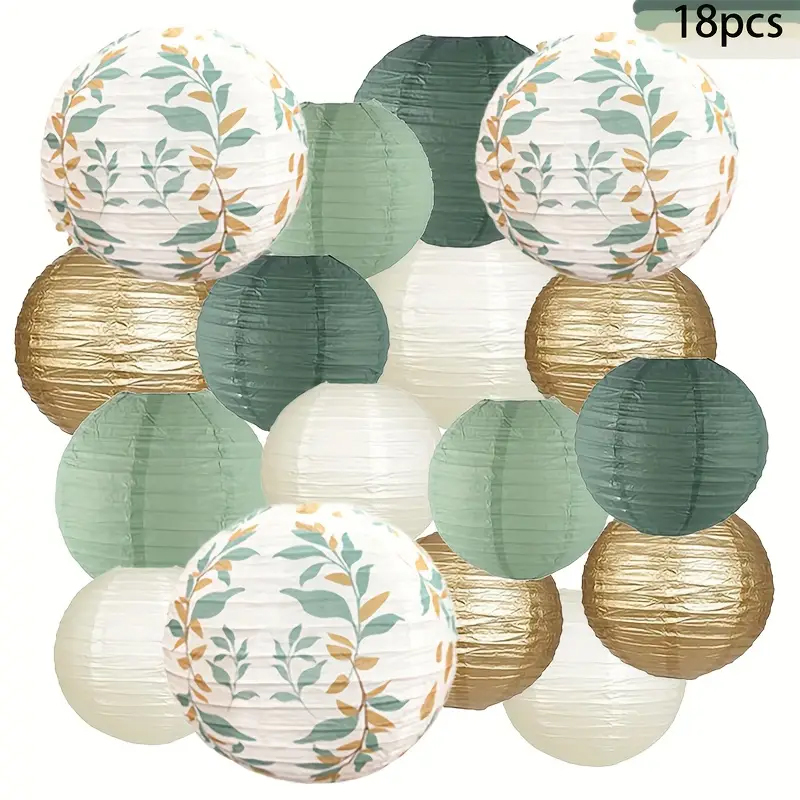 Wedding Ceremony Supply - 18-Piece Green Series Sage Gold Branch