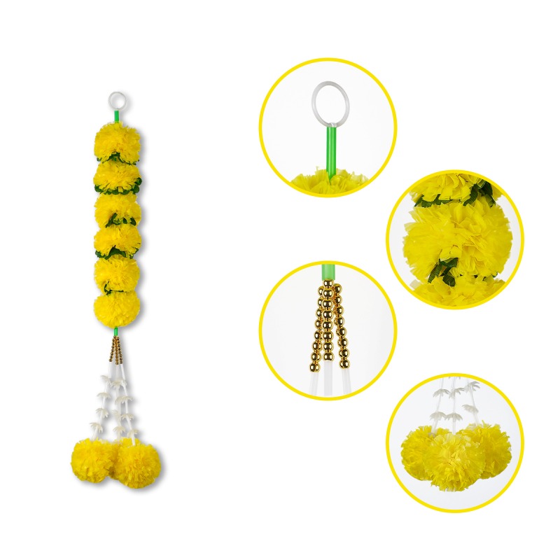Indian Wedding Decor Supply - Marigold Flower String Lights Diwali Decor