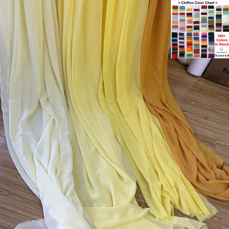 Wedding Backdrop Curtain - Yellow Orange Chiffon Fabric Bridal Wedding