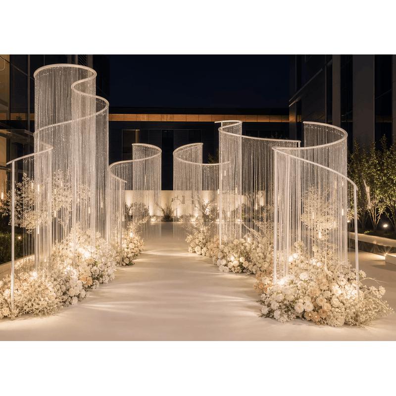 Wedding Backdrop Curtain - 240-300 CM Tall Luxury S Shape