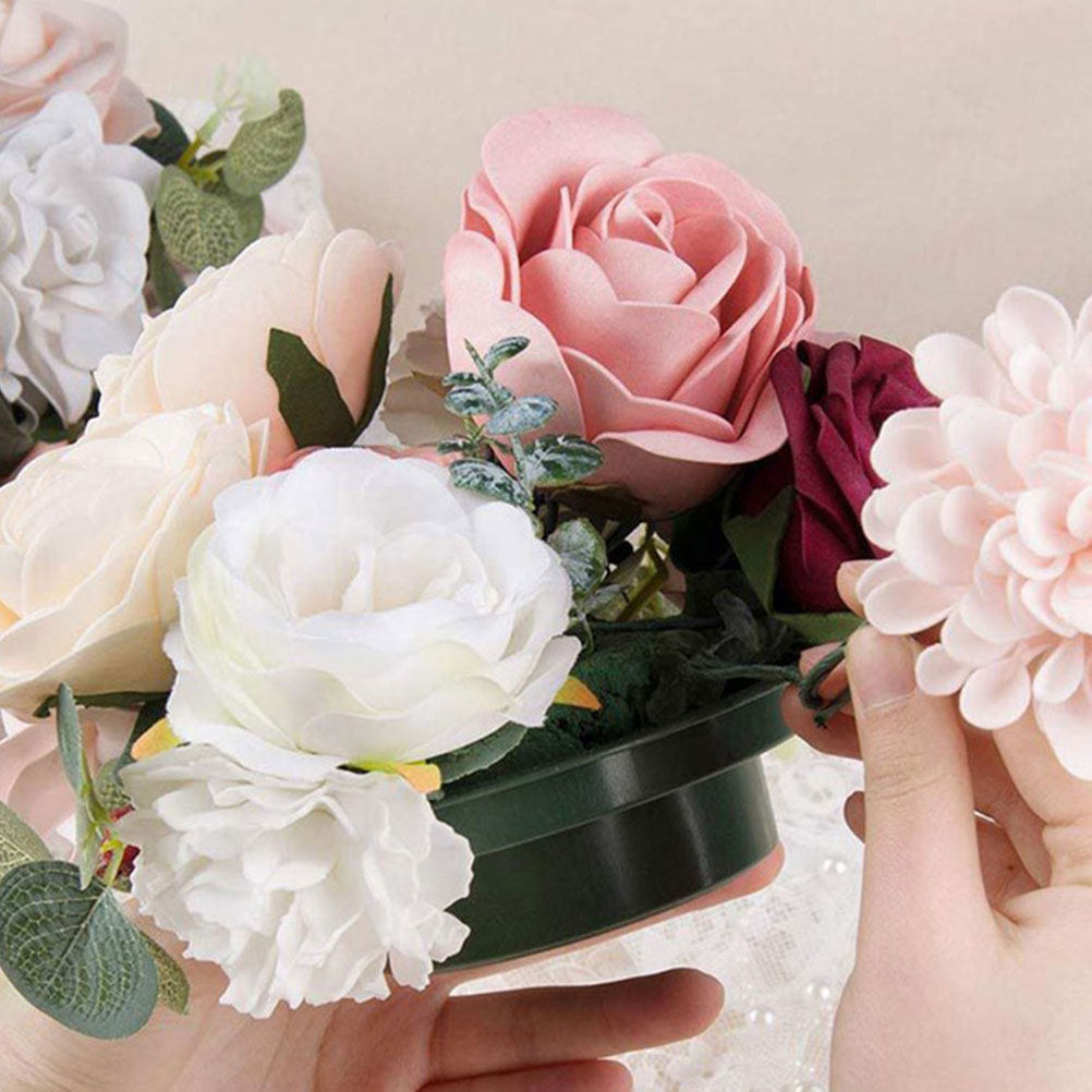 Wedding Supply Decor - 2Pcs Round Floral Mud Floral Arrangement