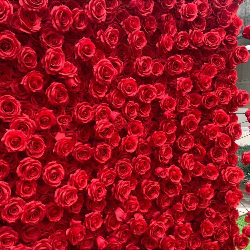 Uflower Red Rose 5D Cloth Flow - Wedding Backdrop Curtain review and price