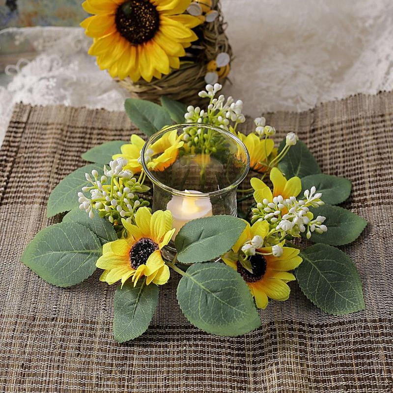 Artificial Sunflower Candle Ri - Unity Candle Set review and price
