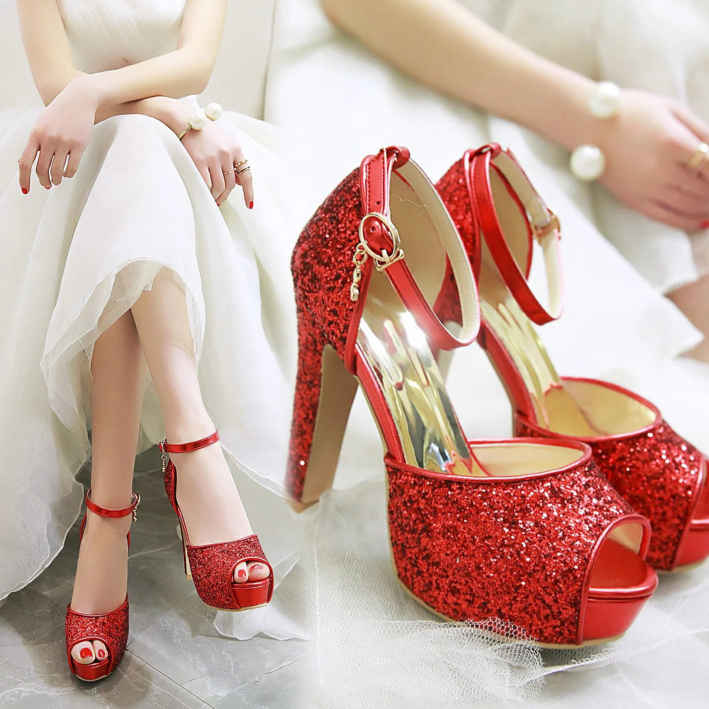 Silver Summer Women High Heel  - Wedding Super review and price