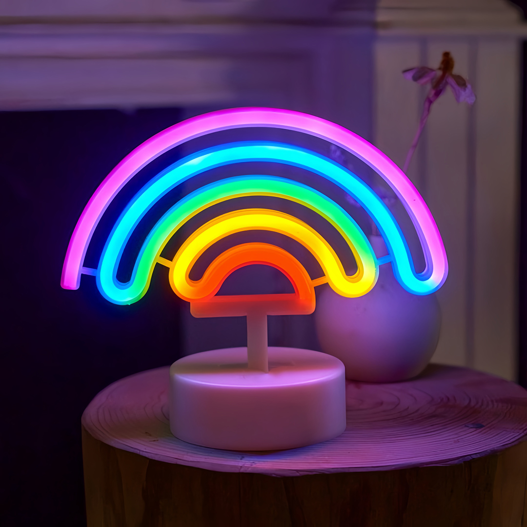 Cute Rainbow Neon Lights, USB  - Wedding Power Supply review and price