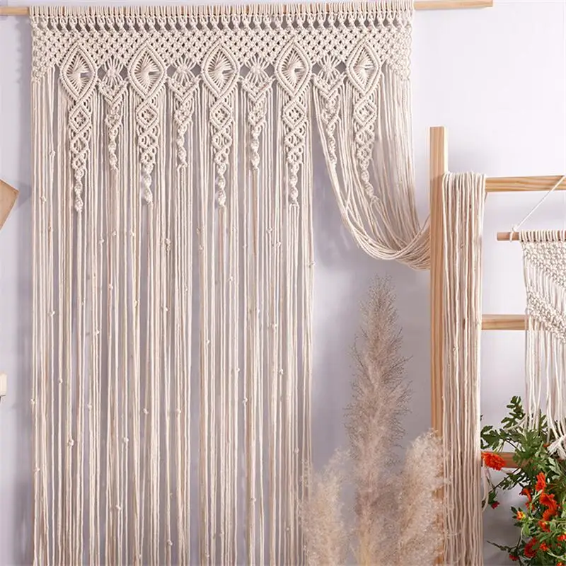 Hand-woven Macrame Wall Hangin - Wedding Backdrop Curtain review and price