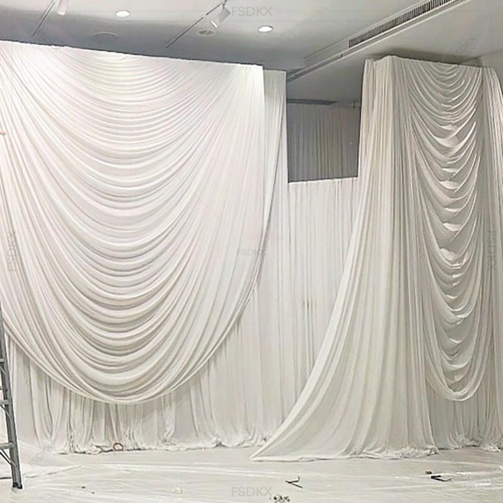 FSDKX Cheap White Ice Silk Clo - Wedding Backdrop Curtain review and price