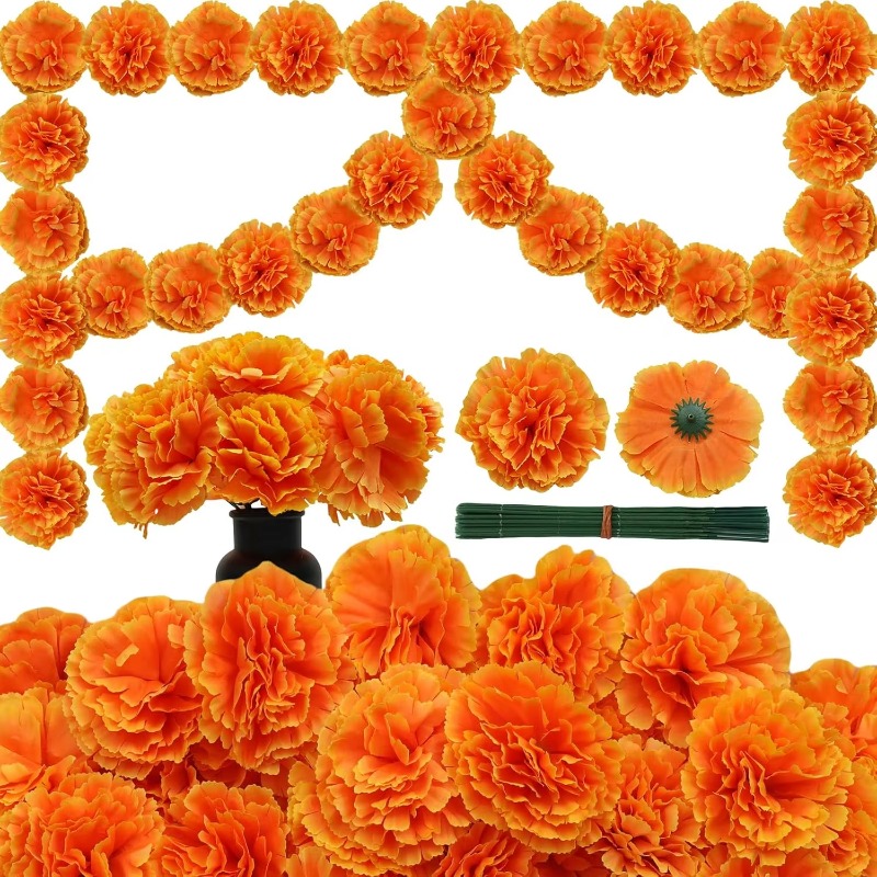 10-30PCS Silk Carnation Marigo - Indian Wedding Decor Supply review and price