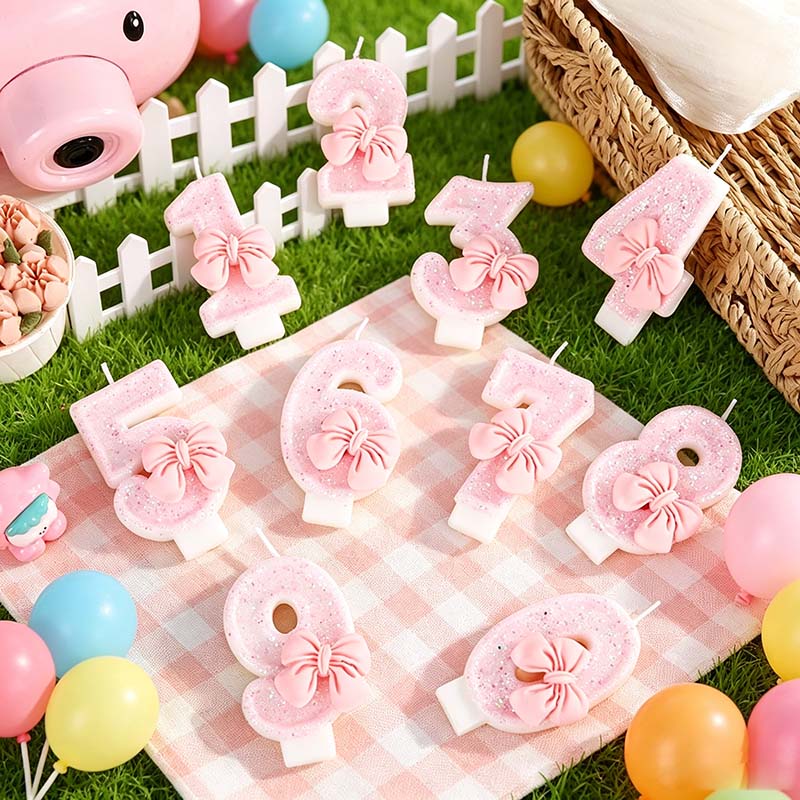 Pink Bow 3D Number Cake Candle - Unity Candle Set review and price