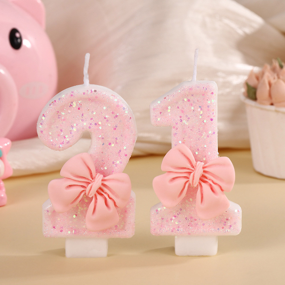 Pink Bow 3D Number Cake Candle - Unity Candle Set review and price