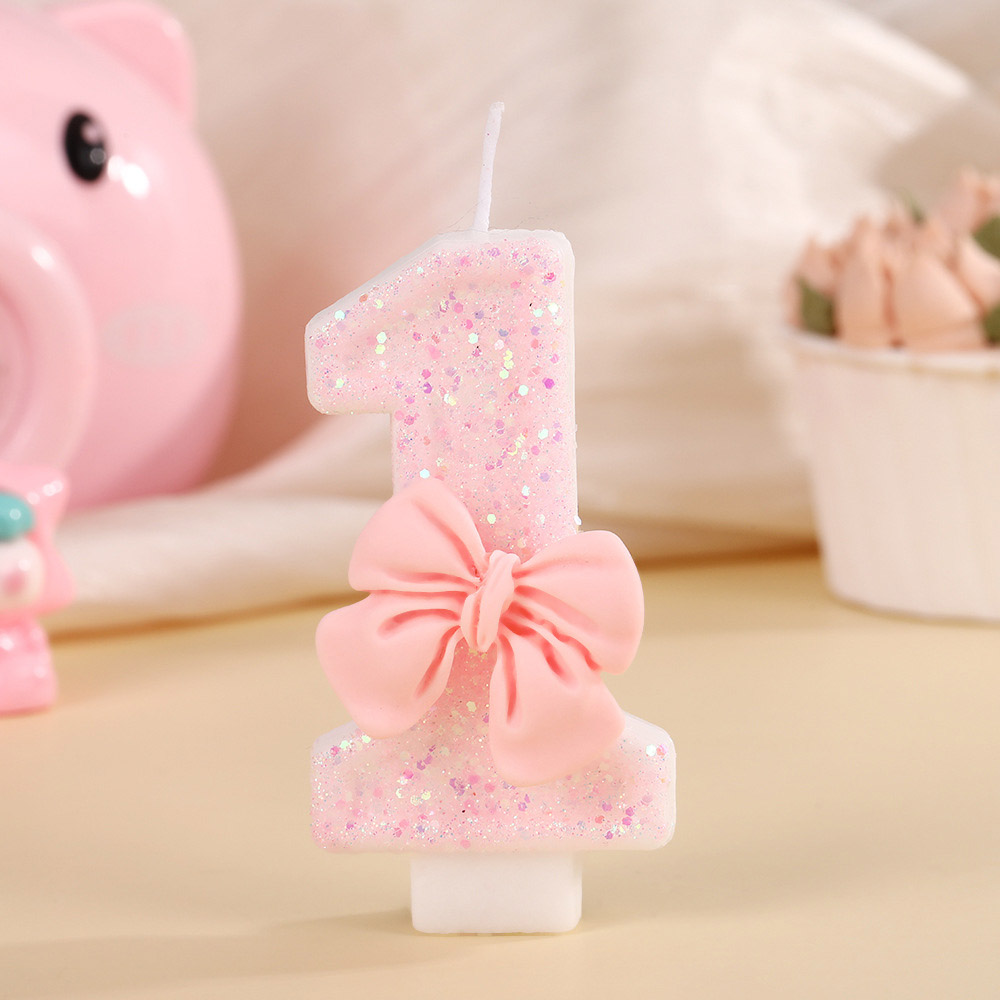 Pink Bow 3D Number Cake Candle - Unity Candle Set review and price