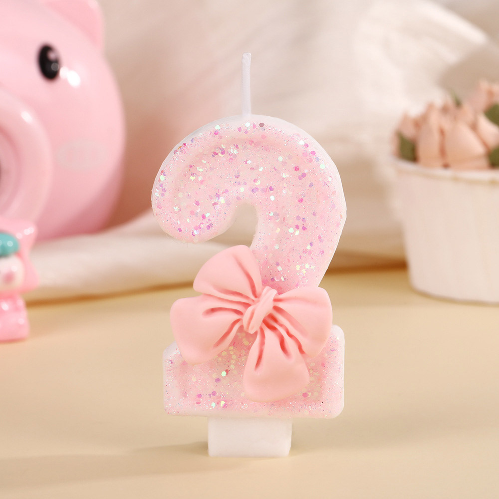 Pink Bow 3D Number Cake Candle - Unity Candle Set review and price