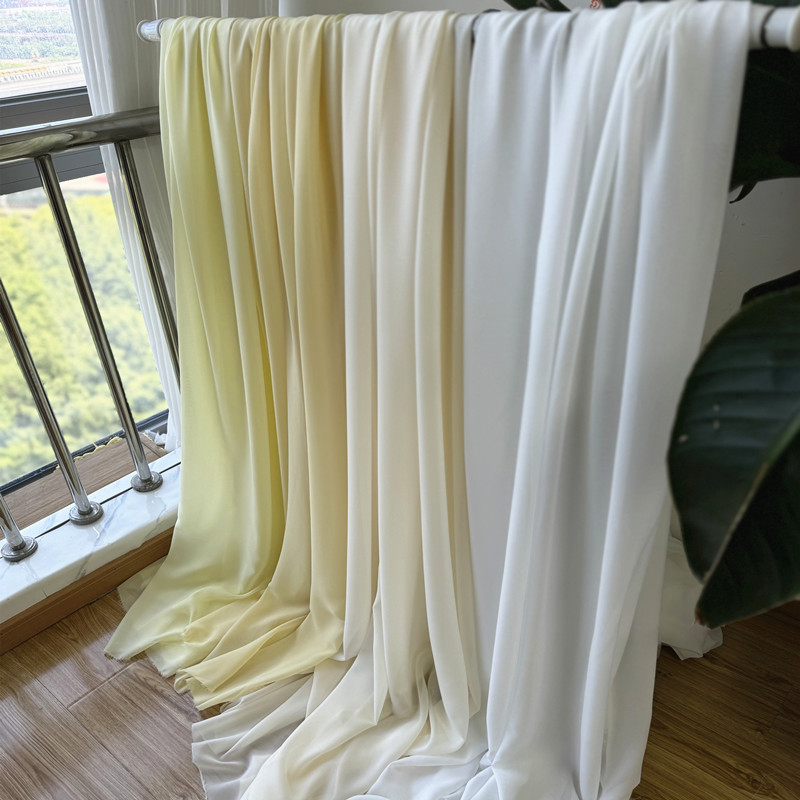 White Yellow Chiffon Fabric Br - Wedding Backdrop Curtain review and price
