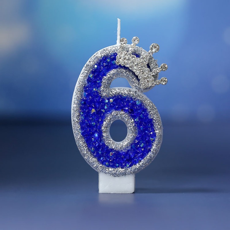 Blue Crown Birthday Candle 0-9 - Unity Candle Set review and price