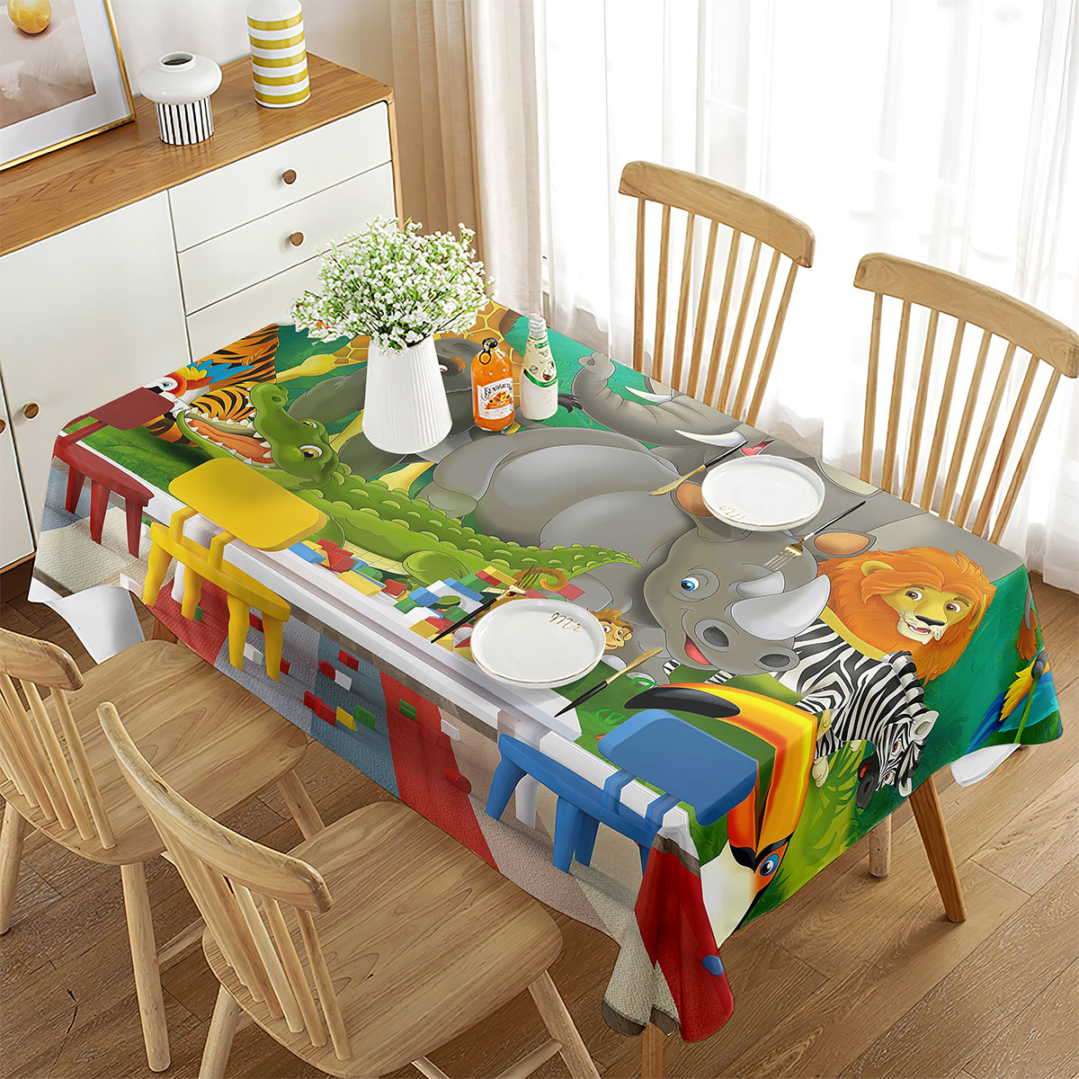 Zoo Tablecloth Happy Zoo Eleph - Wedding Zoo review and price