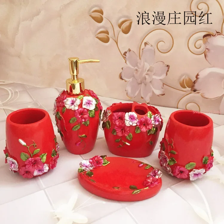 5pcs/set Resin Bathroom Access - Wedding Bathroom Supply Kit review and price