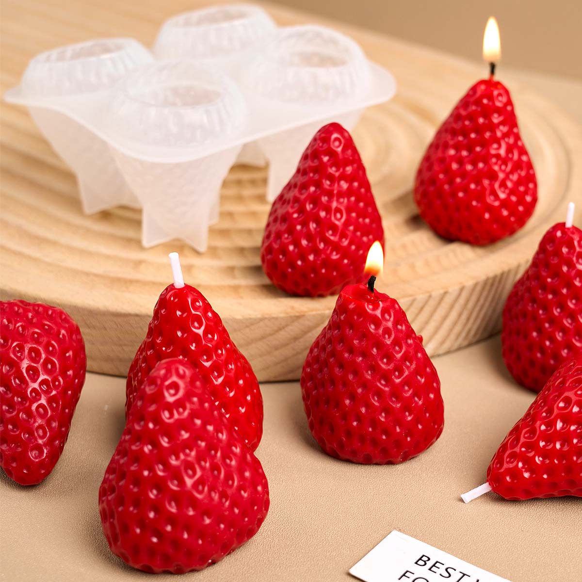 4pcs Strawberry Silicone Candl - Unity Candle Set review and price