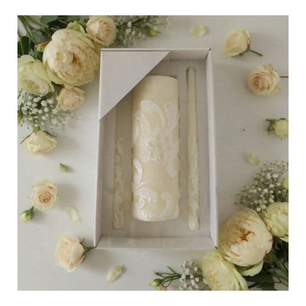 Inch High Cream Wedding Unity  - Unity Candle Set review and price