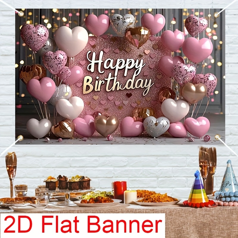 1Happy birthday，Pink glitter b - Wedding Power Supply review and price