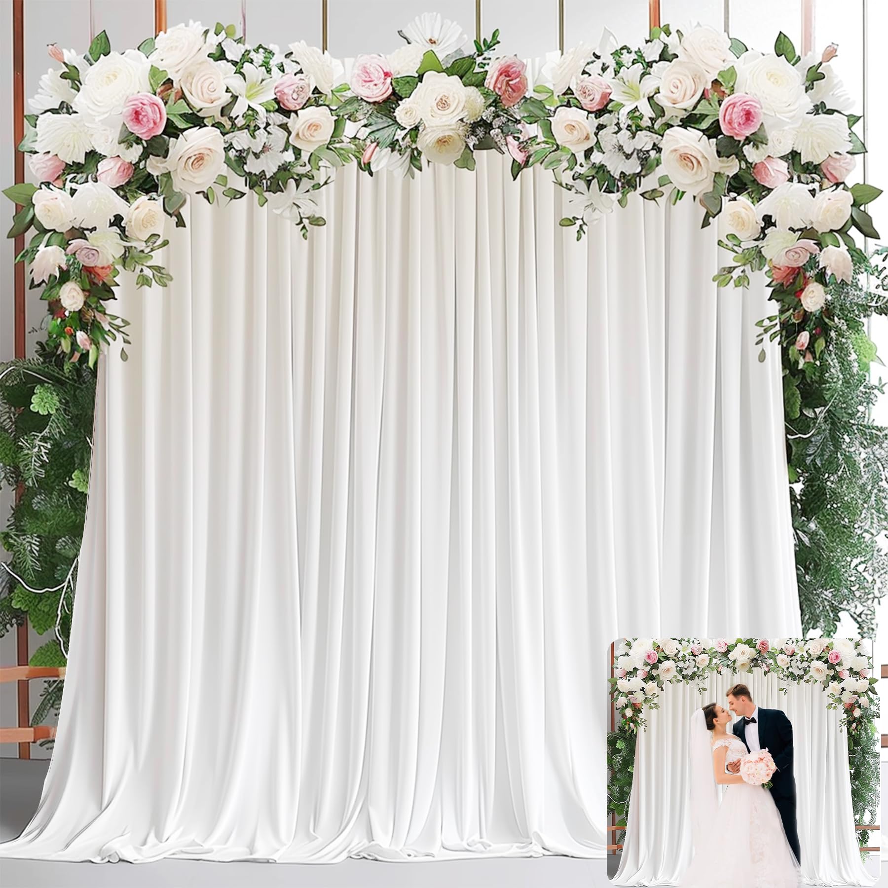 White Backdrop Curtains for Pa - Wedding Backdrop Curtain review and price
