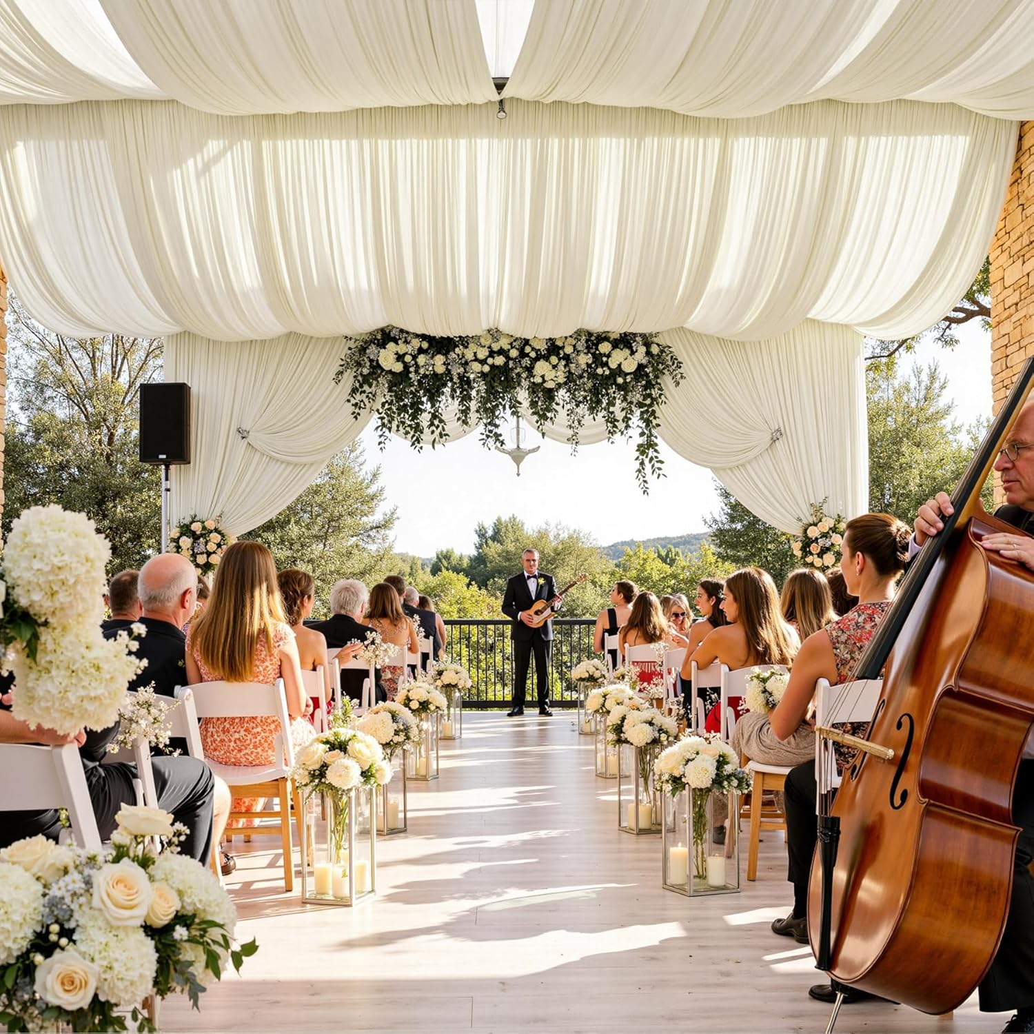 White Backdrop Curtains for Pa - Wedding Backdrop Curtain review and price