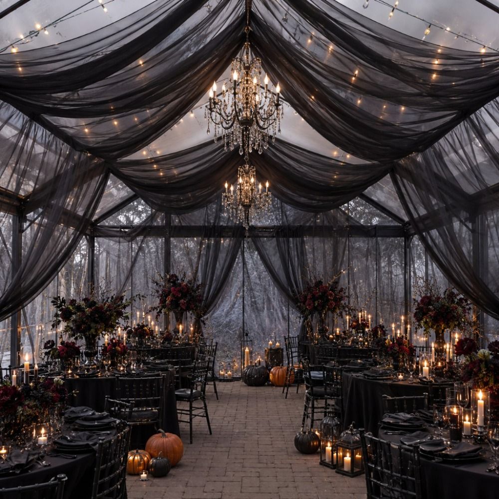 Transparent Tulle Curtains Fes - Wedding Backdrop Curtain review and price