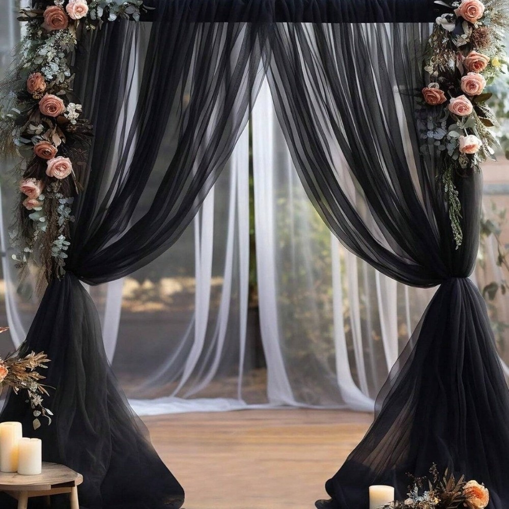 Transparent Tulle Curtains Fes - Wedding Backdrop Curtain review and price