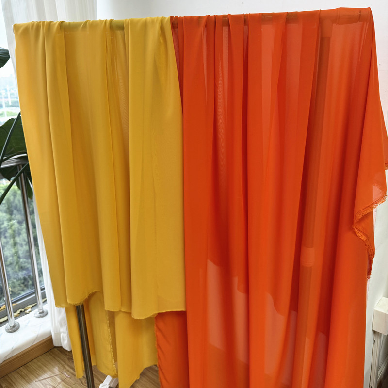 Yellow Orange Chiffon Fabric B - Wedding Backdrop Curtain review and price