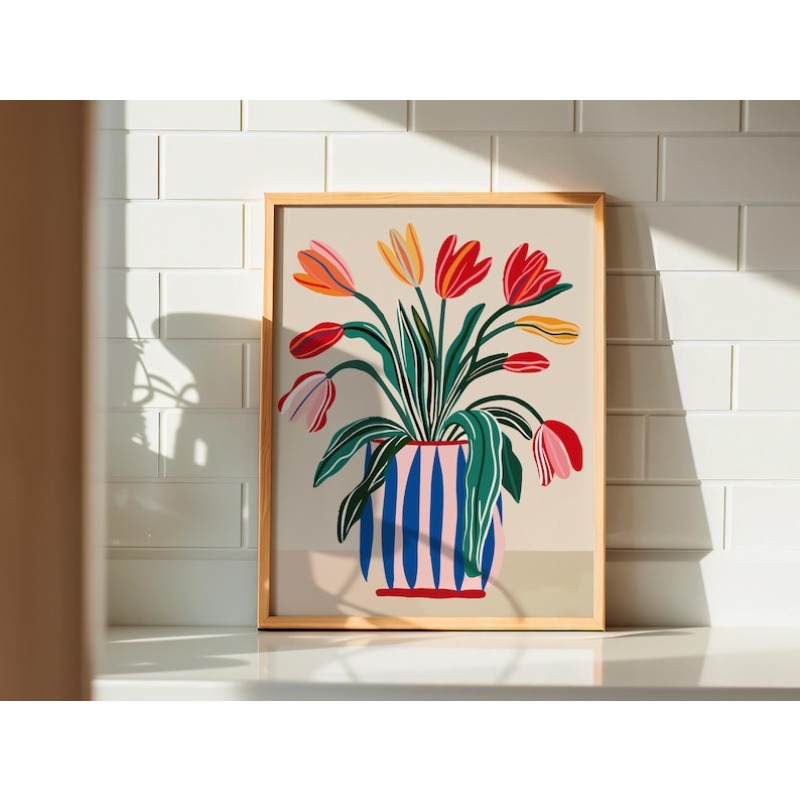 2pcs Tulip Flowers Canvas Wall - Flower Girl Basket review and price