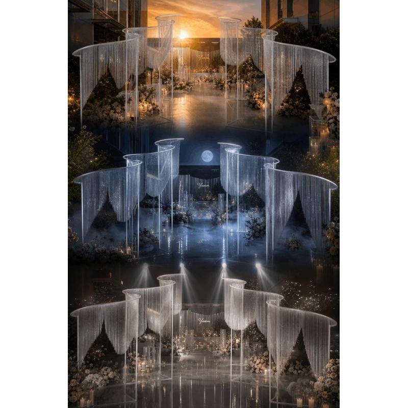 240-300 CM Tall Luxury  S Shap - Wedding Backdrop Curtain review and price