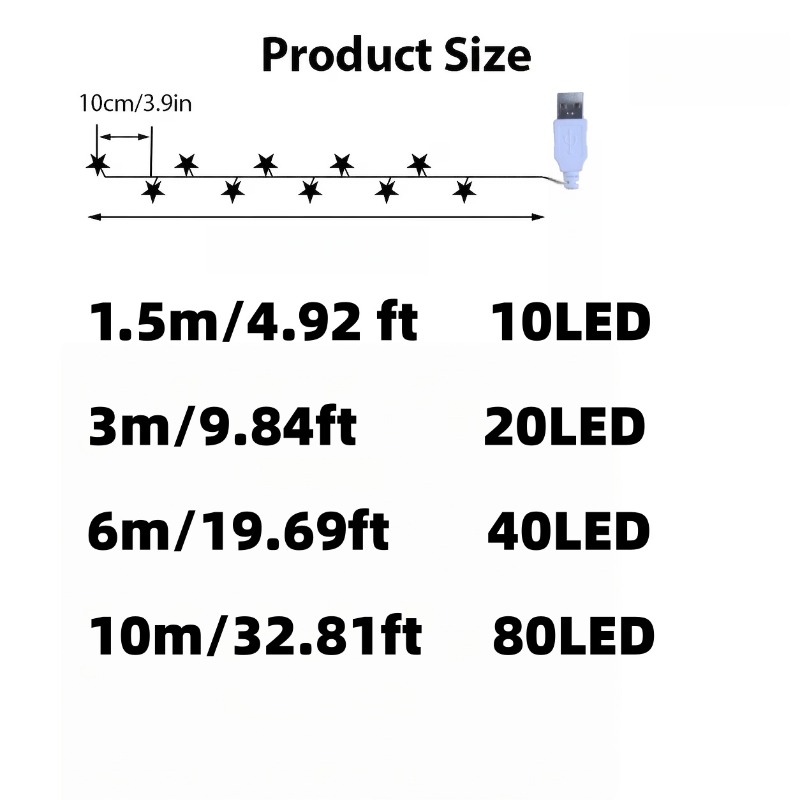 10/20/40/80 LED Star String Li - Wedding Power Supply review and price
