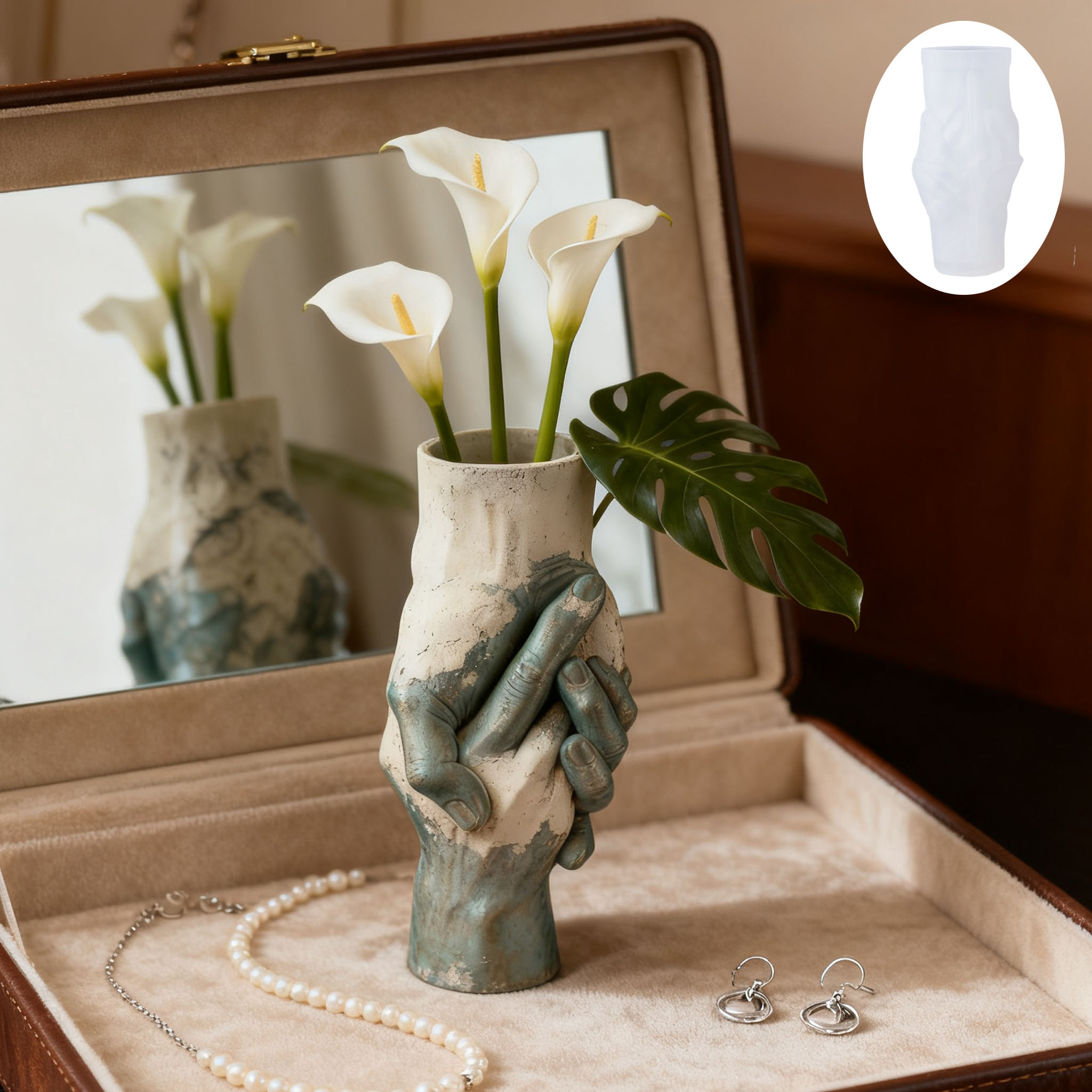 Artistic Hand-in-Hand Vase Sil - Flower Girl Basket review and price