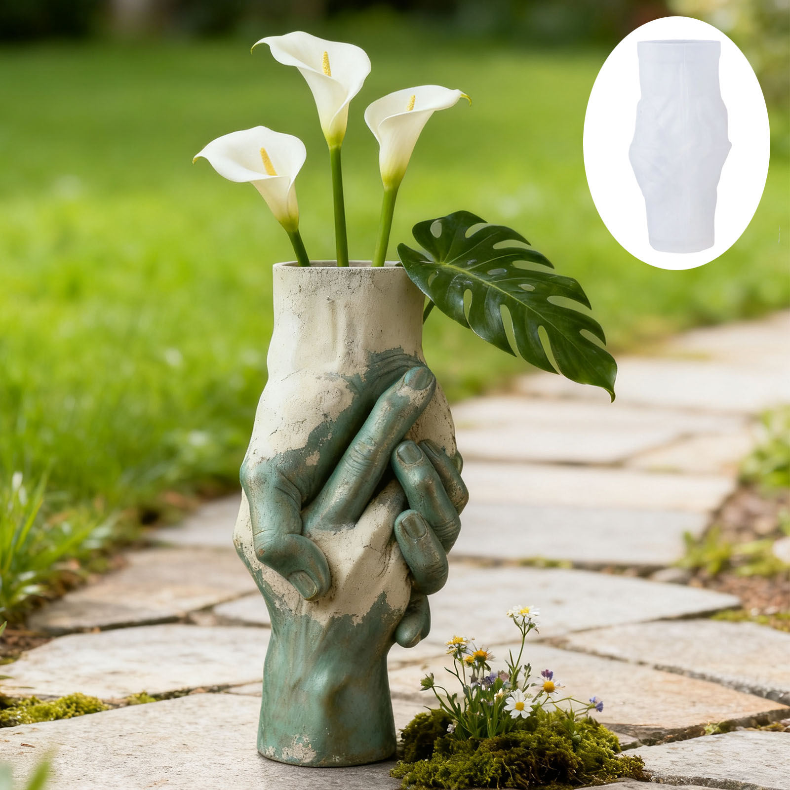 Artistic Hand-in-Hand Vase Sil - Flower Girl Basket review and price