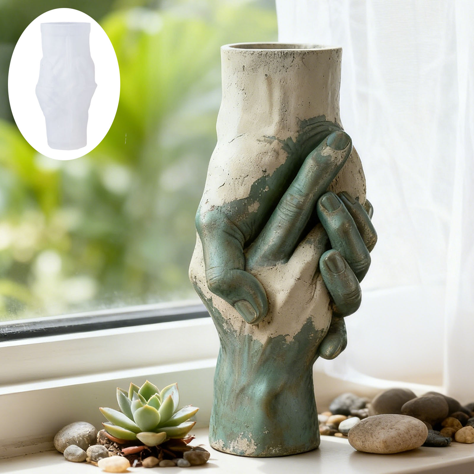 Artistic Hand-in-Hand Vase Sil - Flower Girl Basket review and price