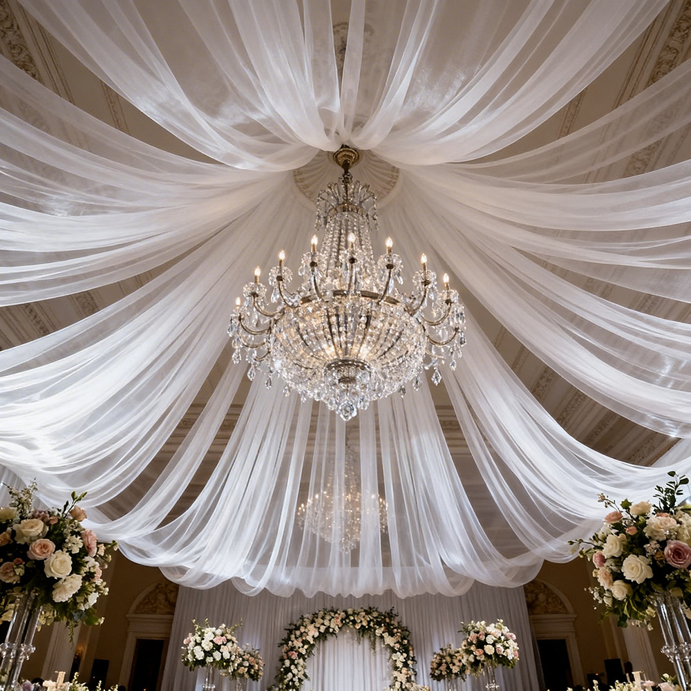 Extra Long Semi Transparent Tu - Wedding Backdrop Curtain review and price